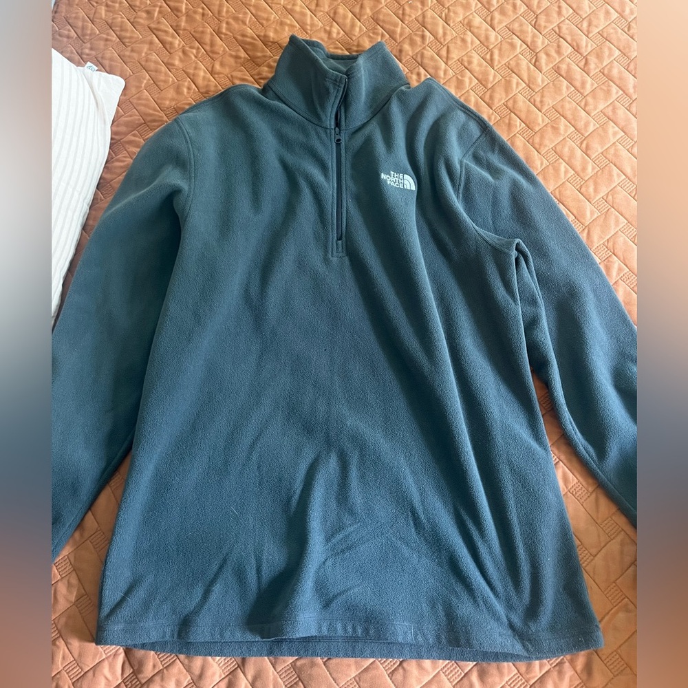 Northface Fleece Quarter Zip, Gray- Medium